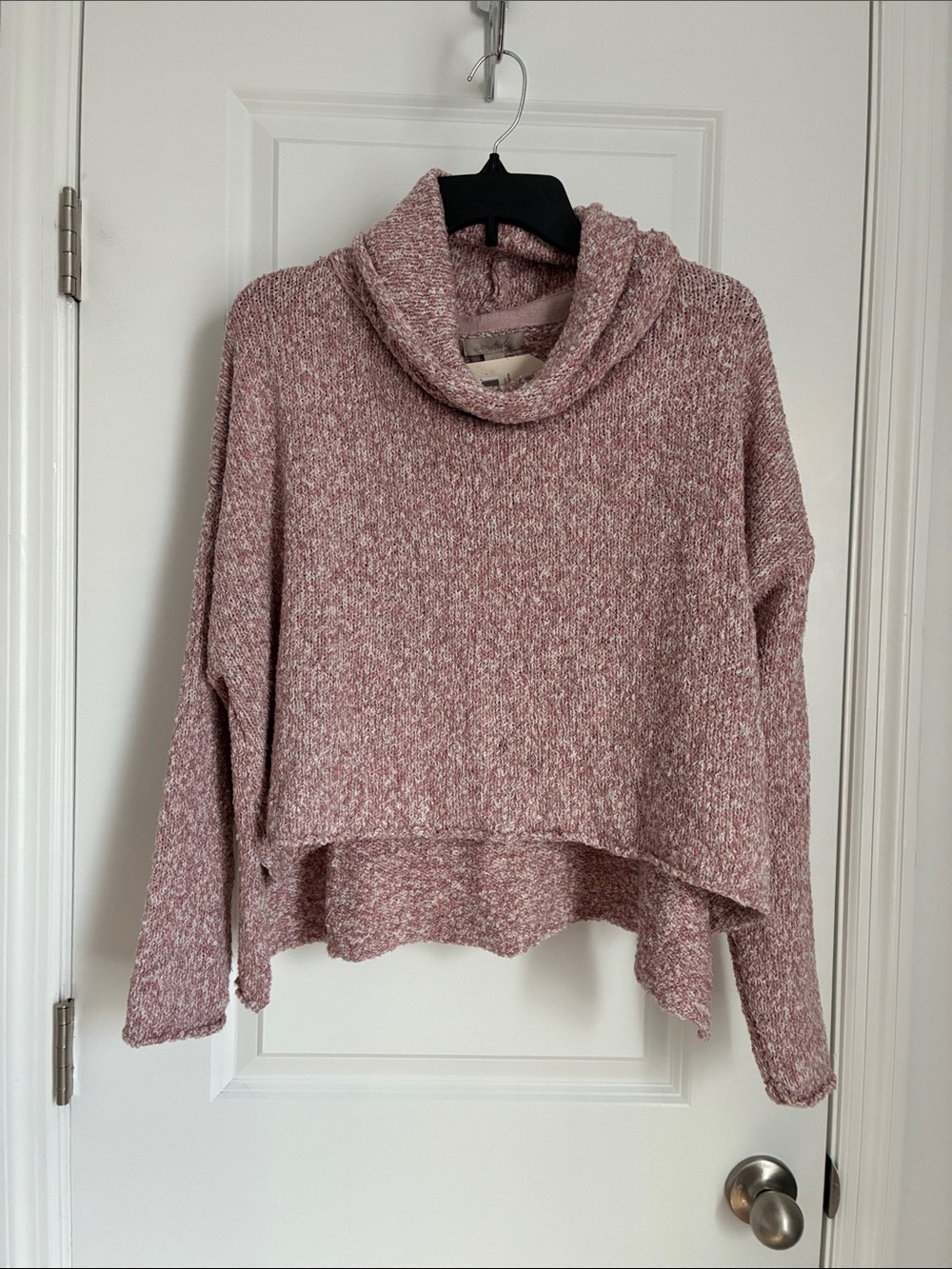 Wonderly Rose Marled Cowl Neck Sweater